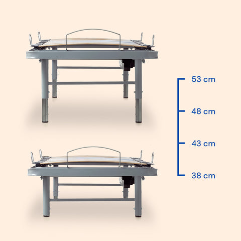 Gearticuleerd bed met verstelbare benen