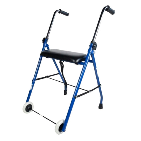 2 -Wheelded en blauw vouwen Walker