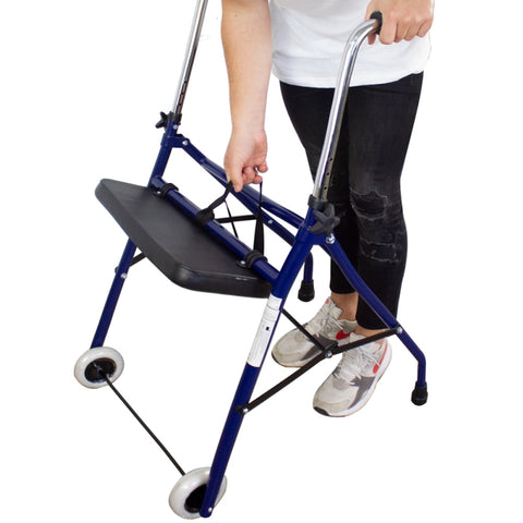 2 -Wheelded en blauw vouwen Walker