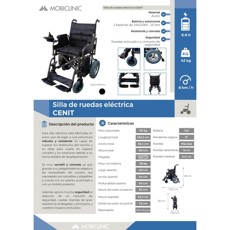 Cenit vouwen elektrische rolstoel
