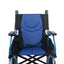 Aluminium vouwrolstoel en remmen met blauwe handgreep