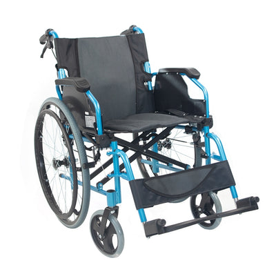 Vouw rolstoel met opening en vouwblauwe kleuren